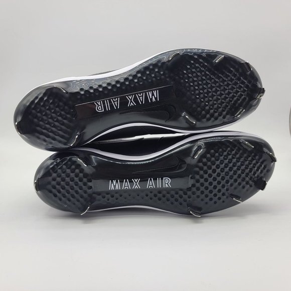 NEW Nike Air Jordan 1 High Retro Metal Baseball Cleats Black White Shoes main image 6